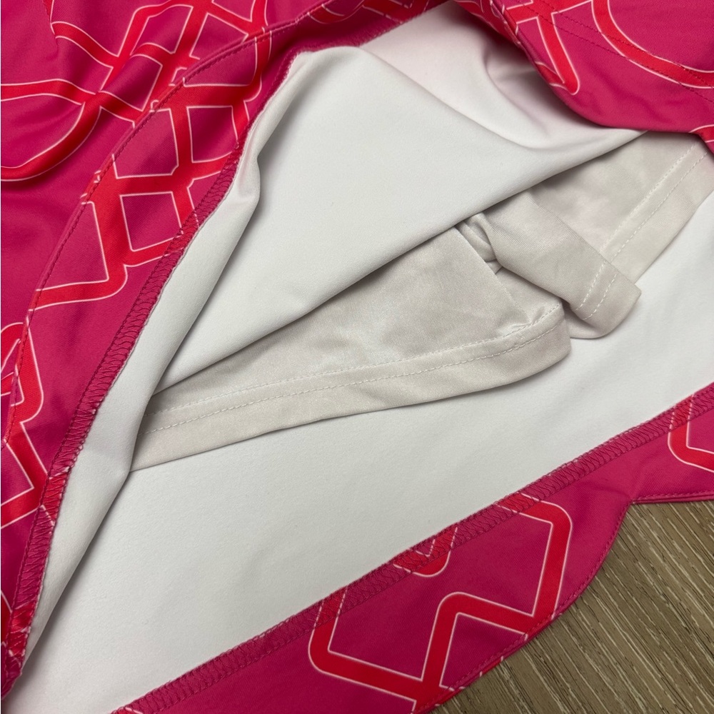 Vibrant Pink Geometric Women's Skort - Picture 5 of 6